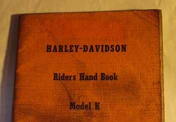 1952 K-model riders hand book